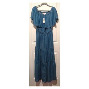 NWT Micheal Kors Chambray  2 way  Maxi Dress